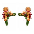 thumbnail image 3 of Qocolcyl Christmas Gingerbread Man Door Frame Corner Decor, 2PCS Wooden Holiday Corner Sign, Window Mantel Cabinet Frame Ornament, Xmas Indoor Home Wall Decor, Holiday Party Decoration, 3 of 6