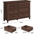thumbnail image 2 of Luku Chic 6-Drawer Wooden Dresser, 47" Wide Storage Cabinet, 2 of 7