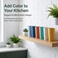 thumbnail image 6 of 12-Pack Wheat Straw Cups, 6×20oz + 6×10oz Unbreakable Reusable Tumblers, BPA Free, Microwave & Dishwasher Safe, 6 Colors, 6 of 9