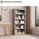 thumbnail image 4 of Estilo rural de madera abiertos floor - standing estante con almacenamiento: heavy - duty de altura exposición estante de libros sala de estar, oficina, cuarto de estudio, y entrada (gris), 4 of 8