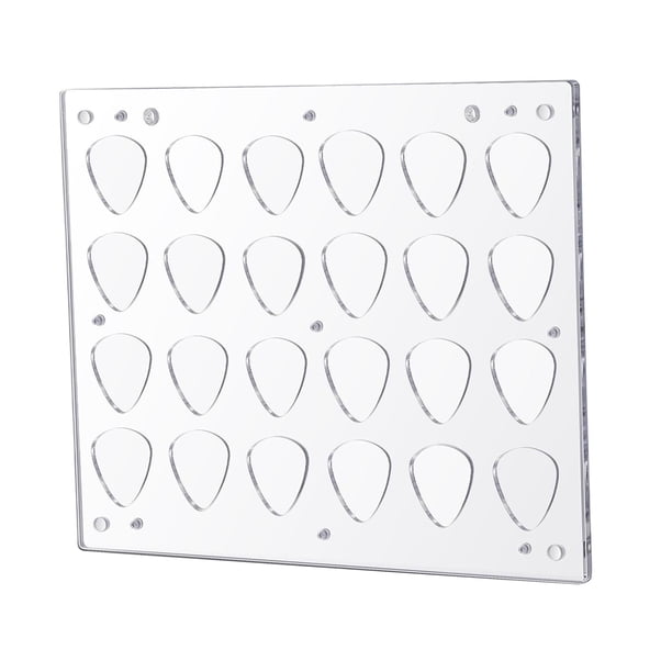 Estuche de exhibición acrílico para púas de guitarra, almacenamiento y exhibición de accesorios de guitarra Blanco