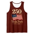 thumbnail image 5 of GrmtClth 250 Years Usa Tank Top for Men Anniversary 4th Of July T-Shirts Workout Sleeveless Tops Fashion 1776-2026 Print Shirt Wine 3XL, 5 of 6