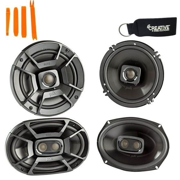 Polk Audio - A Pair Of DB652 6.5" Coaxial and A Pair Of DB692 6x9" Speakers - Bundle Includes 2 Pair