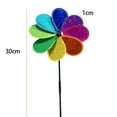 thumbnail image 5 of Flower Wind Sparkly Lawn Pinwheel Colorido Rainbow Garden Windmill (1pc), 5 of 5