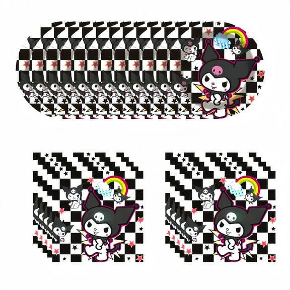 40pcs Kulomi Party Supplies Include 20 Plates, 20 Napkins for the Kulomi Birthday Party Decoration