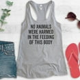 thumbnail image 2 of No Animals Were Harmed In The Feeding Of This Body Tank Top, Ladies Racerback Tank, Vegan Animal Lover Tank, Heather Gray, Large, 2 of 3