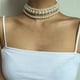thumbnail image 5 of Collar para mujer, joyería para mujer, collar de perlas románticas de aleación de metal con incrustaciones, joyería de confesión para dama, collar de aleación, 5 of 5
