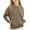 Khaki, variant on Cotton Sweatshirts for Girls Crewneck Plain Pullover with Pockets Side Split Hem Casual Long Sleeve Fall Tops (13 Years, Pink)