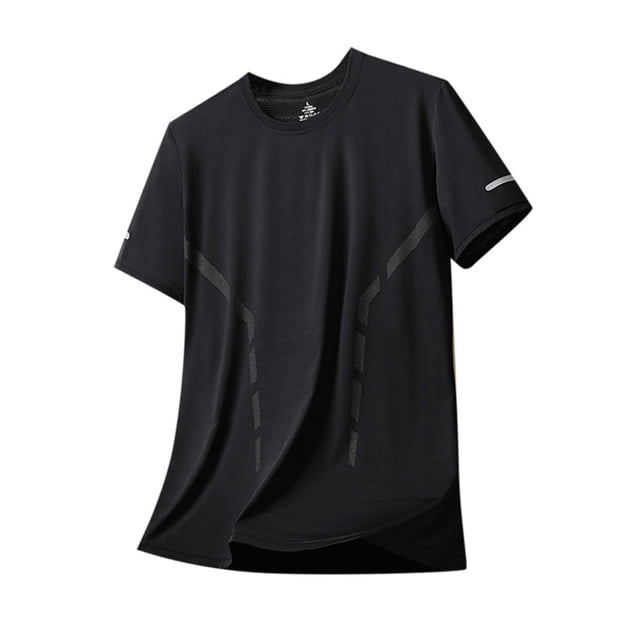 adviicd T-Shirts pour Hommes T-Shirt Pailleté Manches Courtes Col Rond Fête Haut Noir,TG