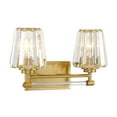 thumbnail image 3 of Warm Brass Two Light Bathroom Vanity from the Garnet Collection, 3 of 5