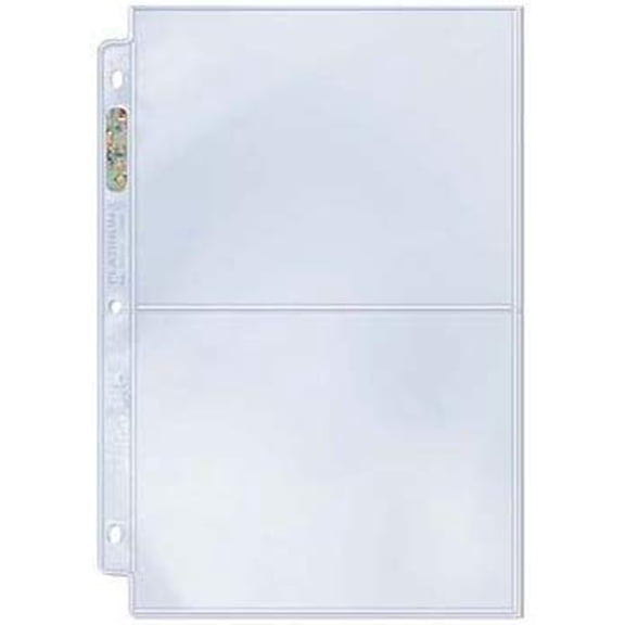 Ultra Pro 2-Pocket Platinum Page with 5" X 7" Pockets 25ct