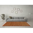 thumbnail image 3 of Ahgly Company Indoor Rectangle Checkered Orange Modern Area Rugs, 7' x 9', 3 of 4