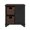 Black, variant on Dtwnek Wood Side Table with 2 Baskets and 1 Door, End Table for Living Room, Office, White