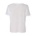 thumbnail image 4 of Bella+Canvas Women's Slouchy V-Neck T-Shirt, Short Sleeve, Polyester-Viscose, White, S, 4 of 4