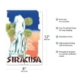 thumbnail image 2 of Syracuse - Sicily Italy - Aphrodite Anadiomene Statue of Venus - Vintage Travel Poster by Filippo Romoli c.1950s - 8 x 12 inch Vintage Metal Tin Sign, 2 of 4