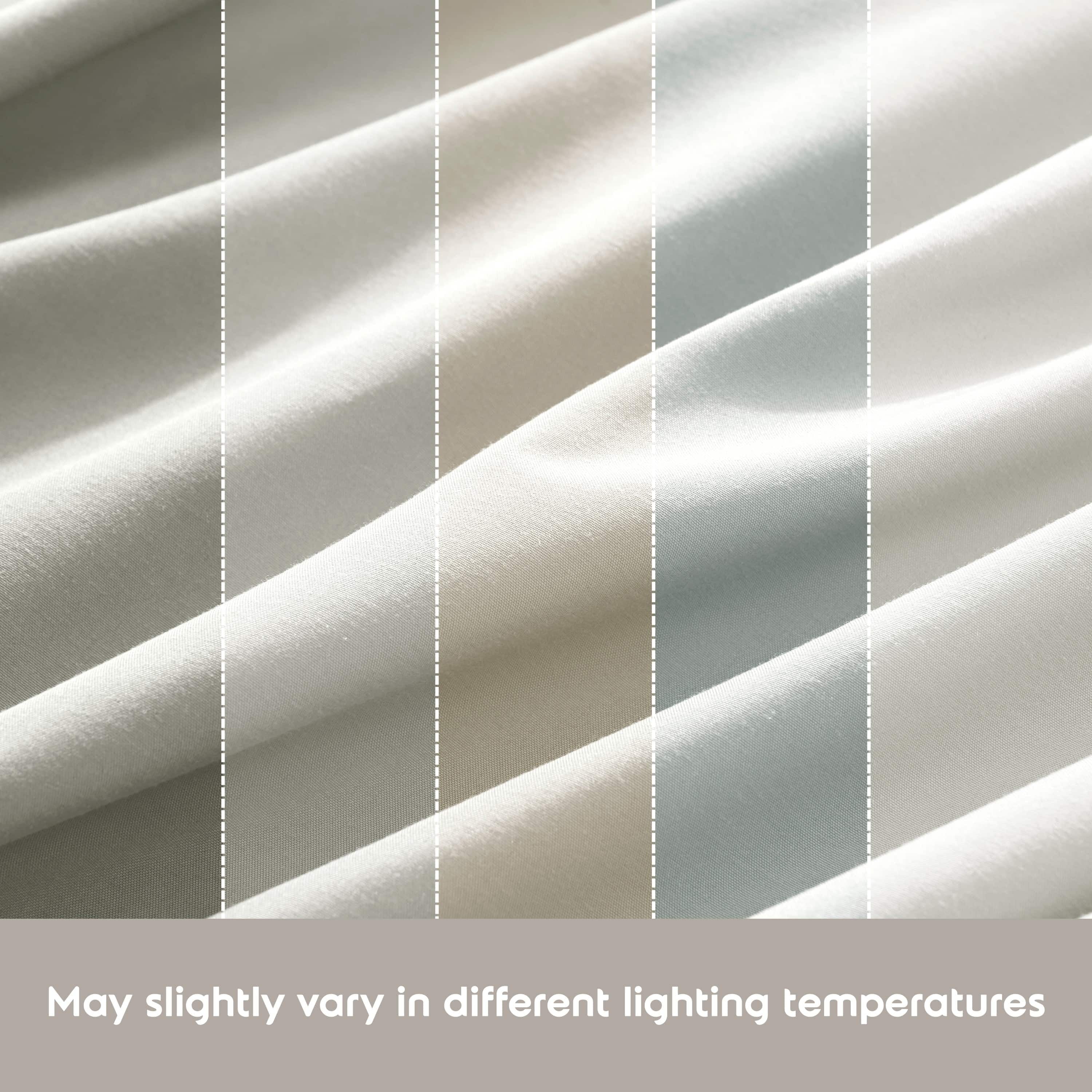 Lammaloe Split King Sheets Set, Hotel Style Deep Pocket 5 Piece Bed Sheets, Luxury Soft Microfiber Sheet Sets, Off White