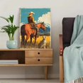 thumbnail image 5 of UXIEQU Cowboy Horse Dog Western Canvas Wall Art 15.75x11.81 Inches, 5 of 8