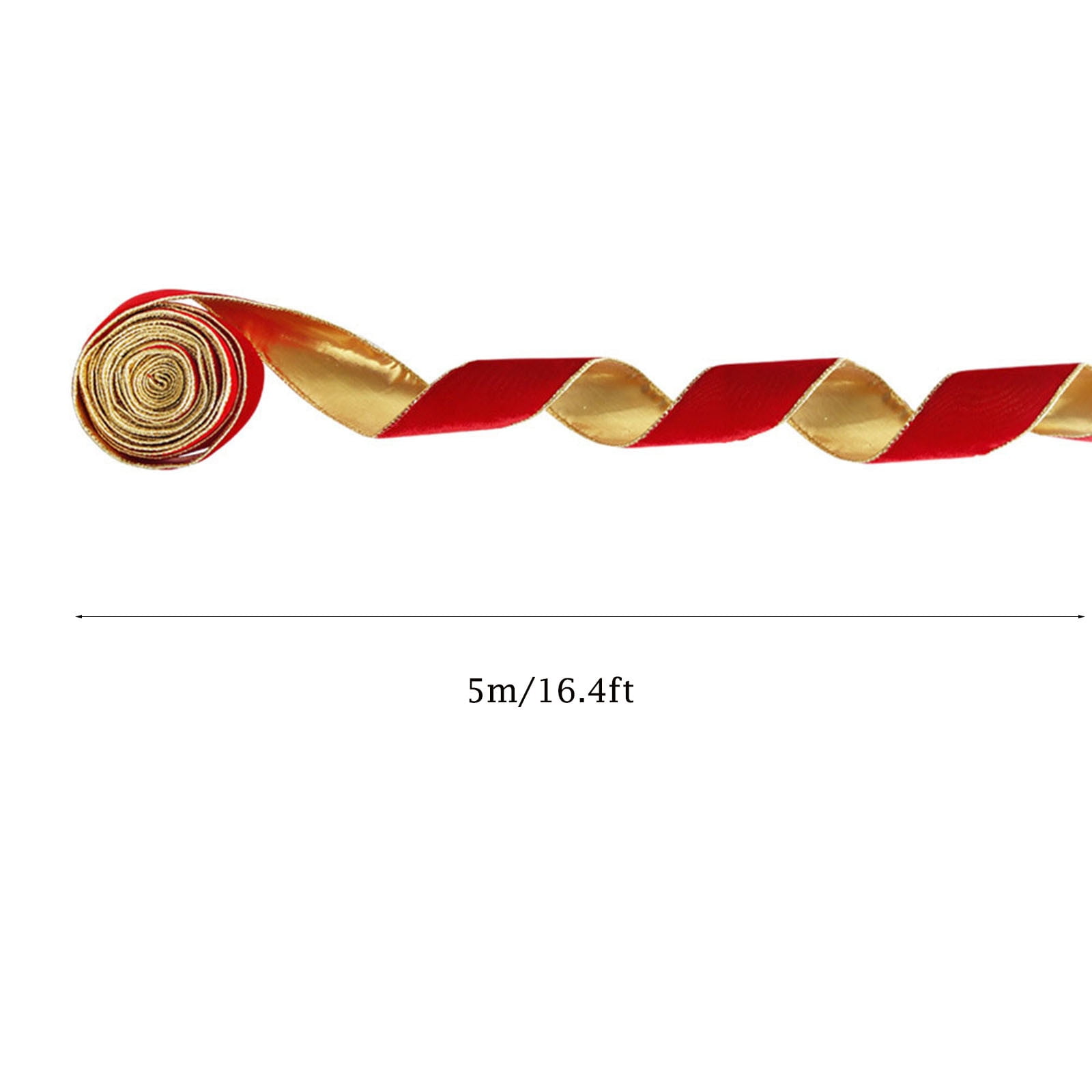 Christmas Velvet Ribbon Wired, 5.5 Yards 2.5 Inch Wide Double Faced Velvet Glitter Ribbon for Christmas Tree Garland, Gift Wrapping, Wreath Bow, Outdoor Decoration