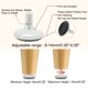 thumbnail image 4 of 20pcs M8 x 15 x 30mm Pies Niveladores Ajustables Protector de Piso para Muebles del Hogar, Pierna de Mesa y Silla, 4 of 7