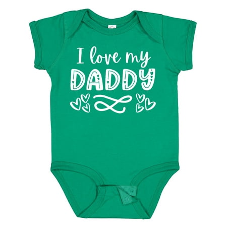 

Inktastic I Love My Daddy with Hearts Gift Baby Boy or Baby Girl Bodysuit