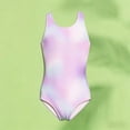 thumbnail image 4 of Ticikt Girls One Piece Swimsuits Color Block Bathing Suit Kids Swimwear for Beach,Color:Pink,Size:6XL, 4 of 5