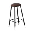 thumbnail image 2 of Taburete de bar,Taburete de bar con respaldo de isla de cocina,Taburete de bar de altura de mostrador antideslizante,Silla de bar con estructura de metal Taburete de bar sin 75 centímetros, 2 of 9