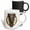 Multicolor, variant on 3drose, Coffee Beans and Donut Monogram Initial V, 11oz Two-tone Yellow Mug