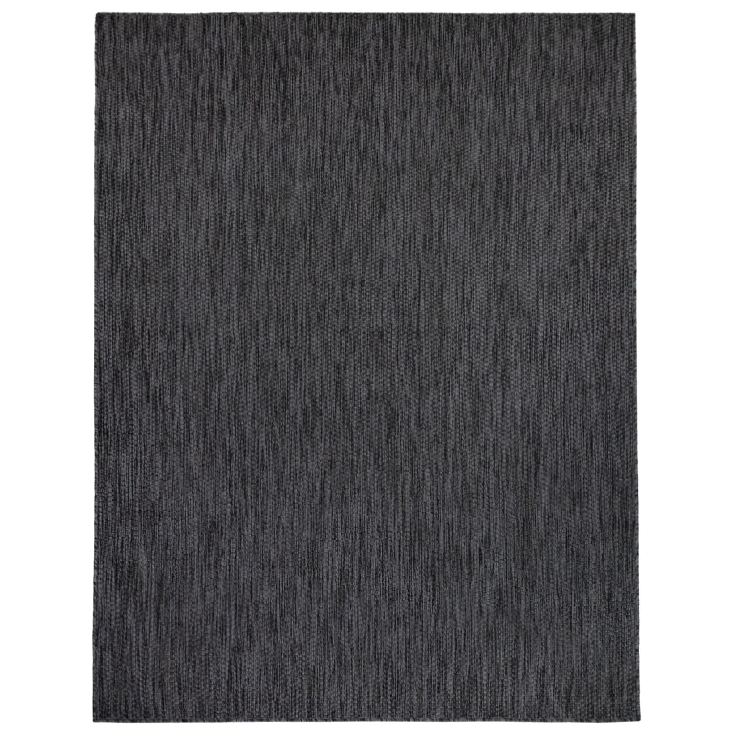 Solid Outdoor Rug for Patio or Balcony in Mottled Anthracite