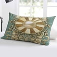 thumbnail image 5 of Vintage Golden Art Throw Pillow Cover 20 x 36 Inch Decorative Pillow Cover Retro Abstract Art Lumbar Pillowcase Seasonal Rectangle Cushion Case for Couch Sofa Bed Living Room, 5 of 7