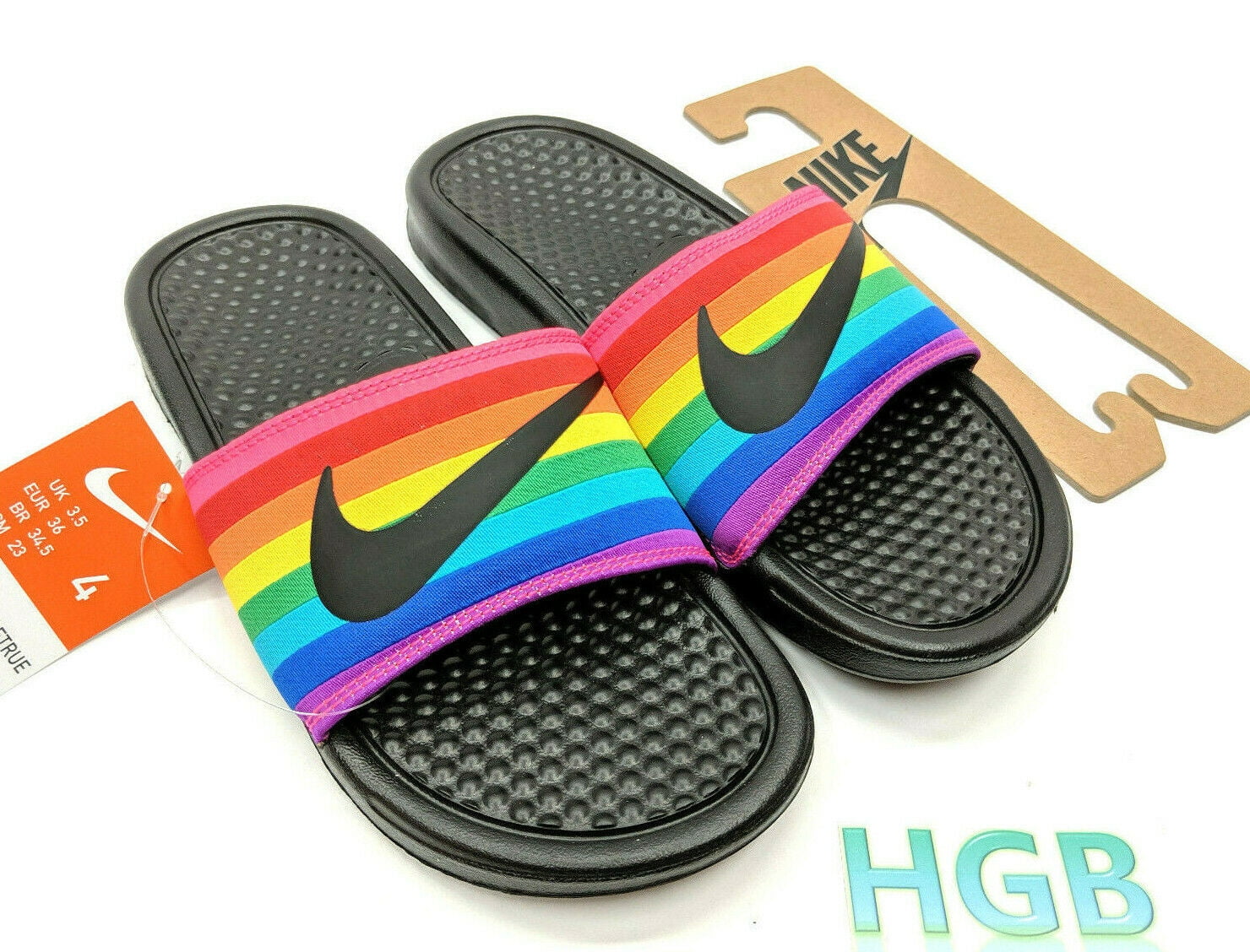 nike sandals rainbow