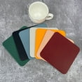 thumbnail image 2 of XmhyTop-A Black Leather Coasters 10x10cm Square 2 pcs, Coffee Table Coasters for Home Decor, Non-Slip Waterproof Drink Coasters, 2 of 4