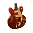 thumbnail image 3 of Gretsch Broadkaster LX Figured Center Block 6-String Electric Guitar with String-Thru Bigsby, Gold Hardware and Ebony Fingerboard (Bourbon Stain), 3 of 6