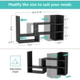thumbnail image 2 of Desk Shelves Desktop Orgnizer Shlef - Black Office Organization for Top of Desk Organizers and Accessories Corner Bookshelf Table Top Shelving Small Hutch Decorations for Office, 2 of 16
