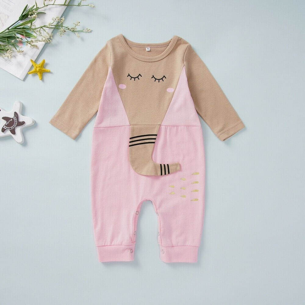 Toddler Baby Girls Long Sleeve Elephant Animal Tops Romper Jumpsuit Outfit Autumn Clothes Walmart Canada