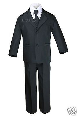 Toddler & Boy Easter Formal Wedding Party Tuxedo Suit Gray S-16,18,20 New Baby 