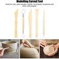thumbnail image 5 of Durable Clay Sculpting Tool, Wood Color Tools Great Gifts with Wooden, 5 of 5