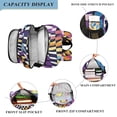 thumbnail image 3 of FORMRS Unisex School Backpack 17" Student Travel Bag with Laptop Compartment, Purple Wavy Plaid, 3 of 7