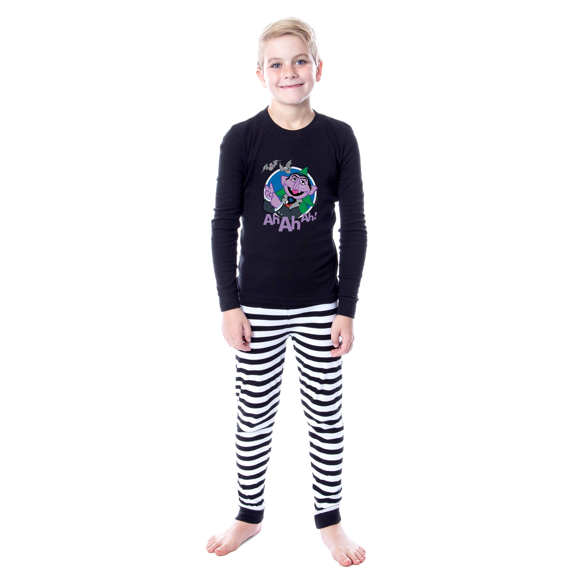 Sesame Street Boys Count Von Count 2 Piece Long Sleeve Pajama Set 8