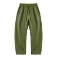 thumbnail image 4 of Yongwang Mens Baggy Sweatpants Drawstring Elastic Waist Wide Leg Pants Athletic Outfits Long Trousers with Pockets, 4 of 8