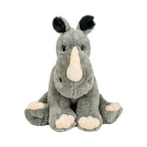 Halloween Riley the Rhino Stuffed Toy - 16" Plush with Spooky Pumpkin Outfit, Soft and Cuddly Rhino Plushie, Ideal for Halloween Decorations and Gifts, Adorable Stuffed Animal for Kids and Collectors