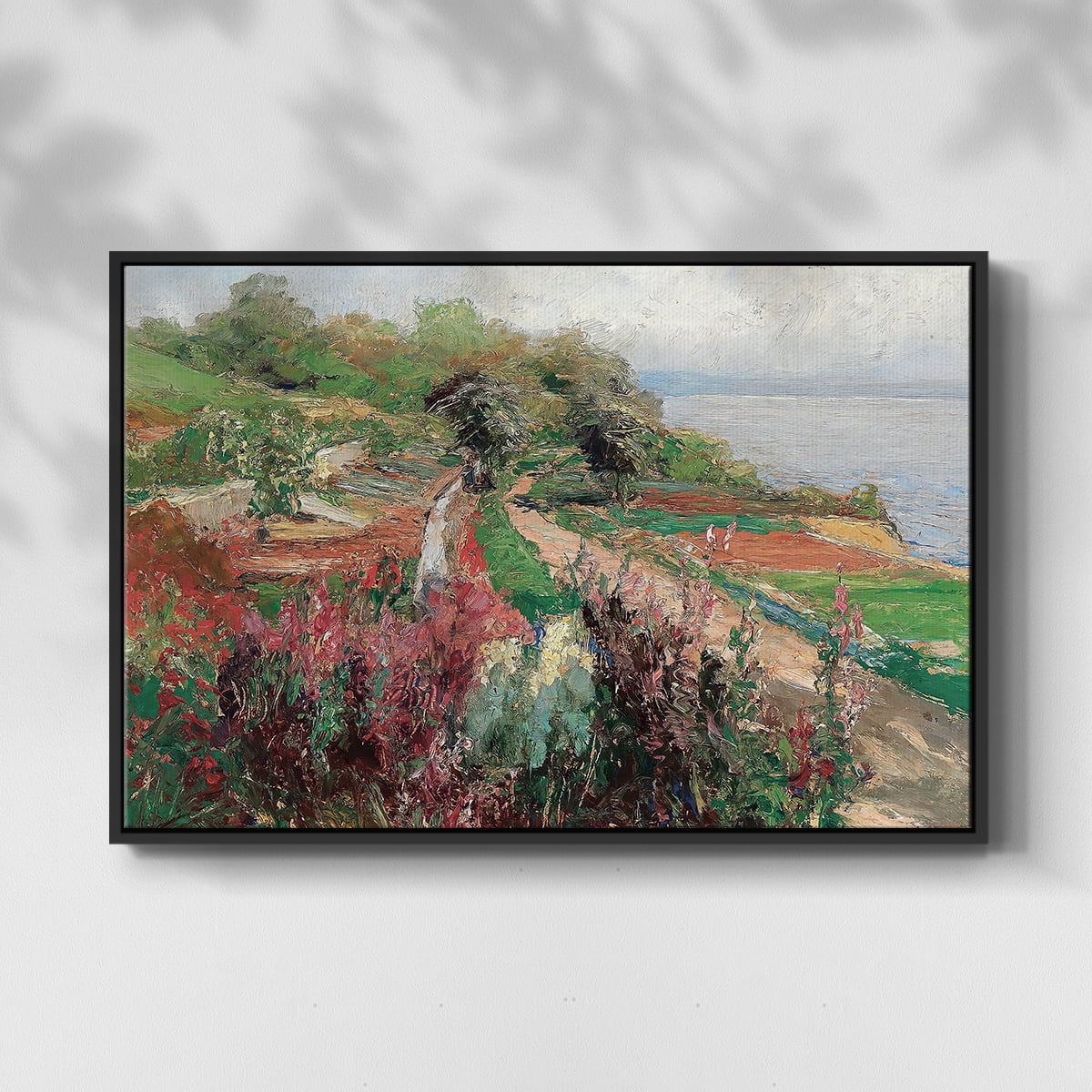 Vintage Landscape-CCXXXIX By Wexford Home Framed in Black Wood Gallery Wrapped Canvas 27 in. x 41 in.