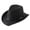 Black, variant on jiaxiM Panama Hat Men Summer Straw Cowboy Hat Wide Brim Sun Hat for Outdoor Fishing Travel and Gardening