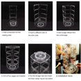 thumbnail image 5 of [QD]360 Degrees Earring Holder Acrylic Hanging Jewelry Organizer Display Stand Rack Clear Earring Tower 4 Tiers Jewelry Tree, 5 of 5