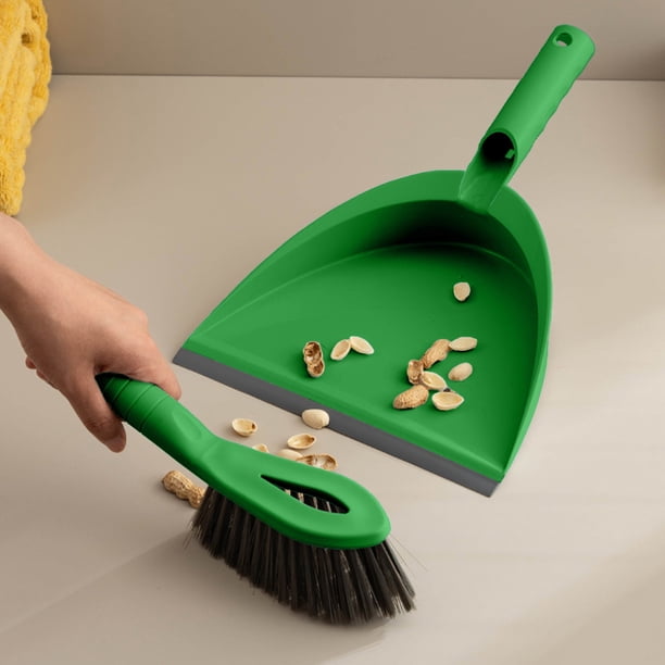 Juego Pequeño de Escoba y Recogedor, Set de Limpieza Manual, Mini Escoba y Recogedor, con Tamaño Compacto, 34 x 24 x 7.5 cm, para Hogar, Escritorio, Teclado, Limpieza de Auto.