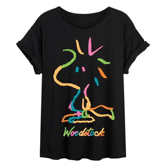 Peanuts - Woodstock Colors - Women's Oversized Graphic T-Shirt