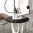 thumbnail image 2 of 32" Inch Round Tempered Glass Table Top black Glass 1/2" Inch Thick Beveled Polished Edge, 2 of 9