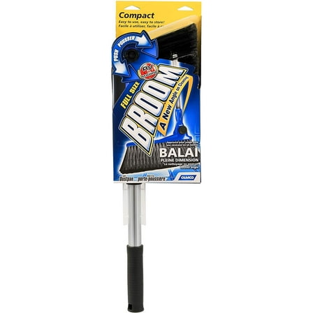 Camco Adjustable Broom and Dustpan, Gets In Small Spaces and Corners, Telescoping Broom Handle Adjusts From 24 Inches to 52 Inches, Ideal for RV, Marine, And Home Use 43623