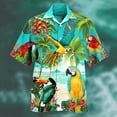 thumbnail image 2 of SHIXIAOO Chemise à Manches Courtes Imprimée Décontractée pour Hommes Printemps/été Mode Sport Fête Plage Grande Taille, 2 of 4