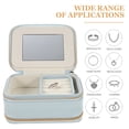 thumbnail image 2 of YOSADIER Jewelry Travel Organizer Jewelry Box Sky-blue 1Pack Elegant Appearance Business Trips, 2 of 5