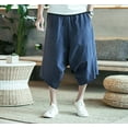 thumbnail image 5 of Dropshipping Men Harajuku Harem Pants 2023 Mens Summer Cotton Linen Joggers Pants Male Vintage Korean Style Sweatpants Fashions, 5 of 6
